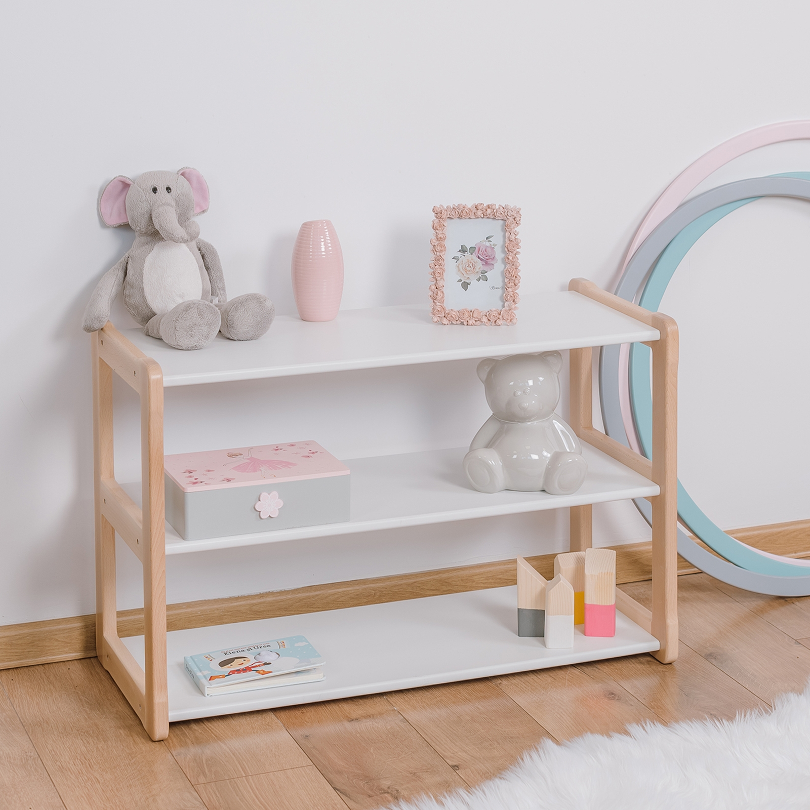 WOOD & LUCK Etagère en bois MINI blanche