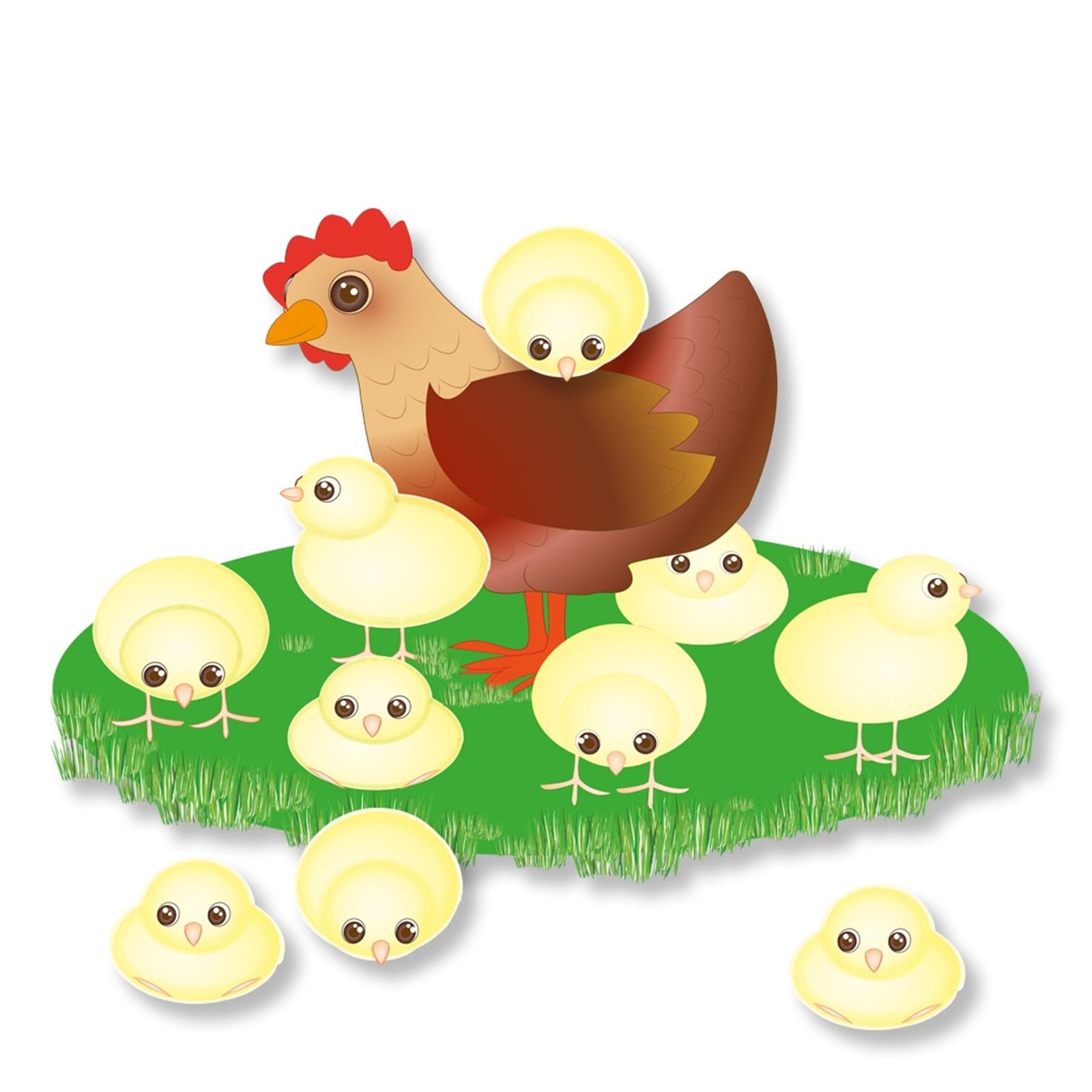 VALENTINES FOREST Magnetische Henne mit Küken 5er Pack