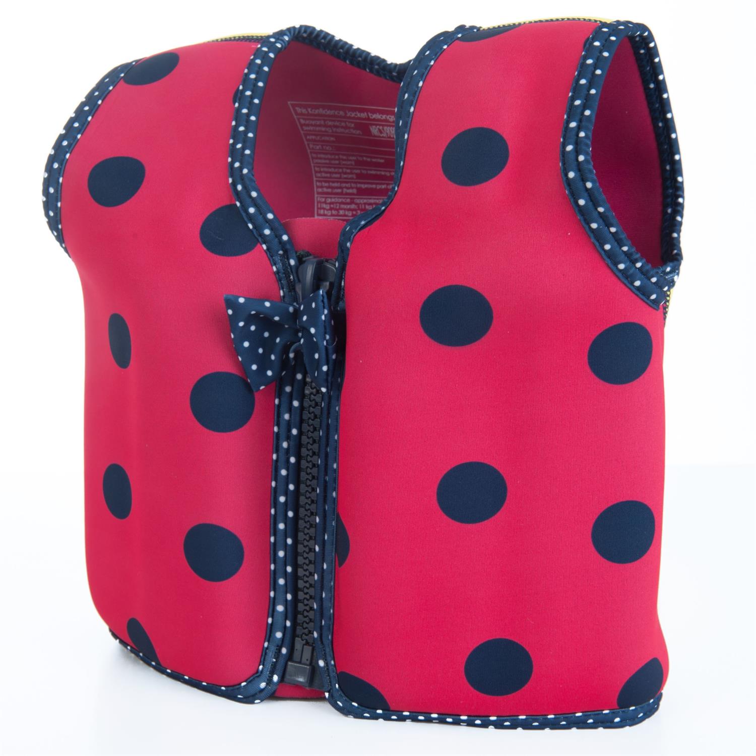 KONFIDENCE Veste de natation pour l'enfant rose avec points, 6-7 ans