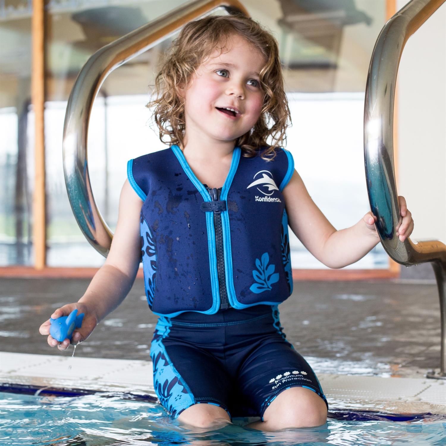 konfidence-kinder-schwimmweste-navyblau-palme-4-5-jahre-11-kj14-b-05-WajU KONFIDENCE Veste de natation pour l'enfant navy palmier, 4-5 ans