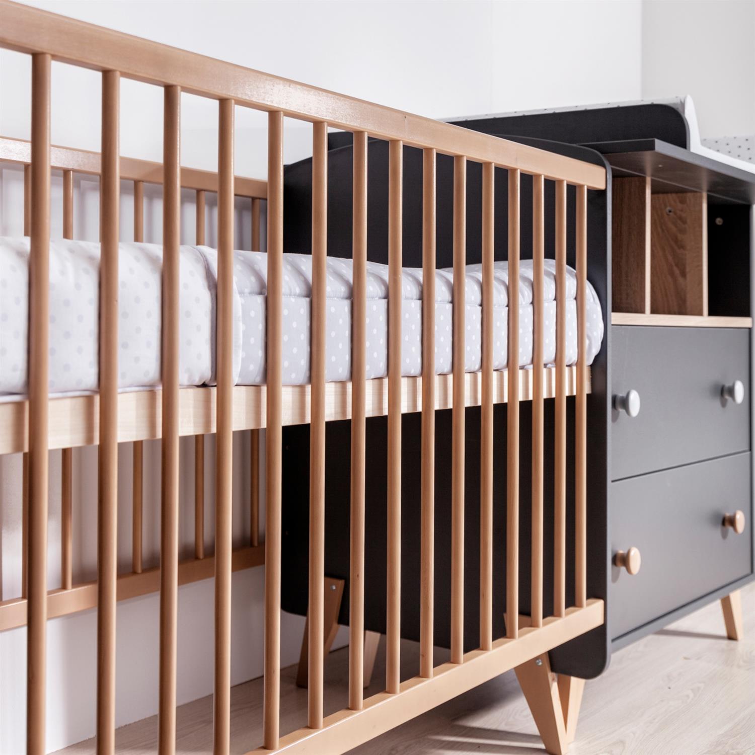 BISAL Colette Lit d'enfant 70x140cm anthracite