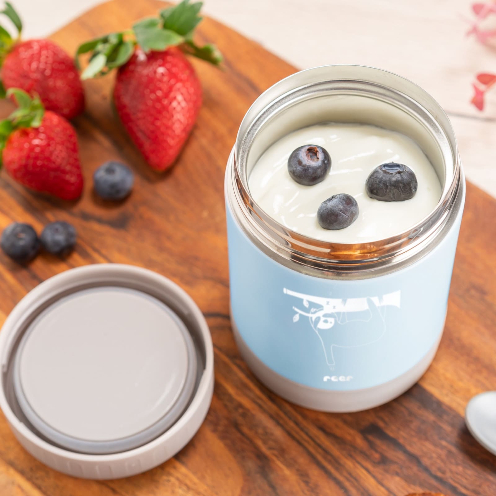REER ColourDesign Edelstahl-Warmhaltebox blau 300ml REER ColourDesign Edelstahl-Warmhaltebox blau 300ml