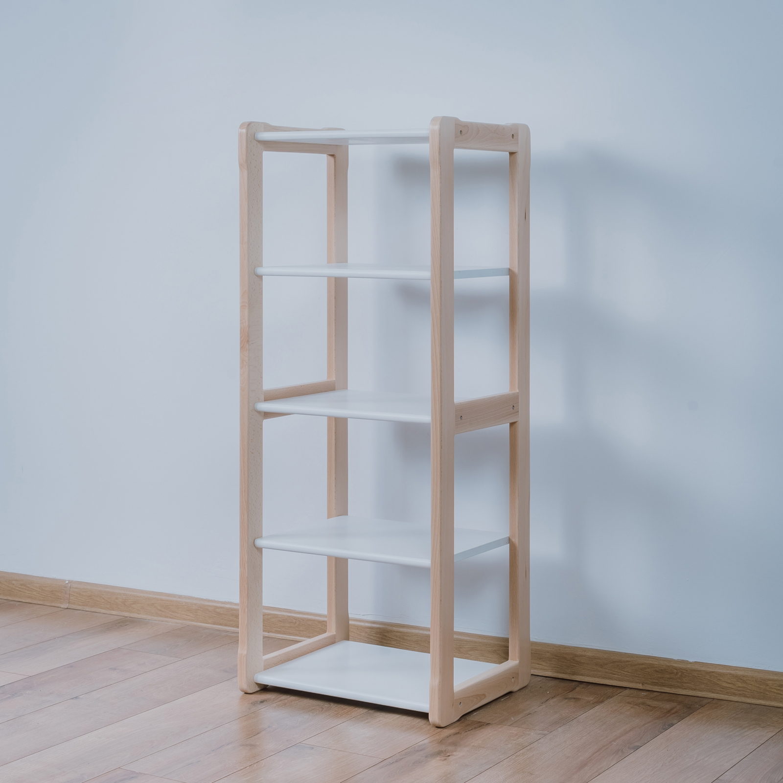 WOOD & LUCK Etagère en bois MAXI blanche