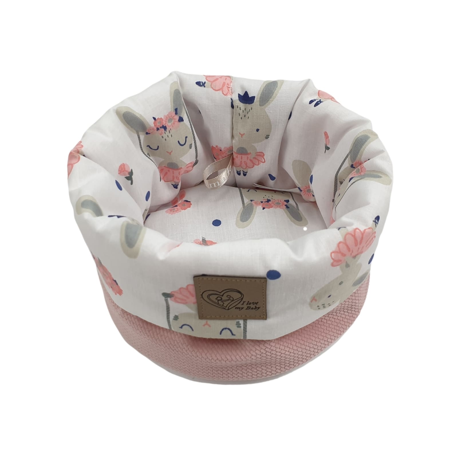 BISAL Panier décoratif Lapin rose