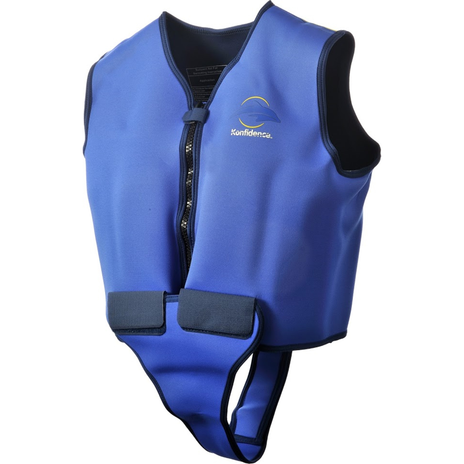KONFIDENCE Gilet de natation pour adultes bleu-jaune tour de buste 96-106 cm