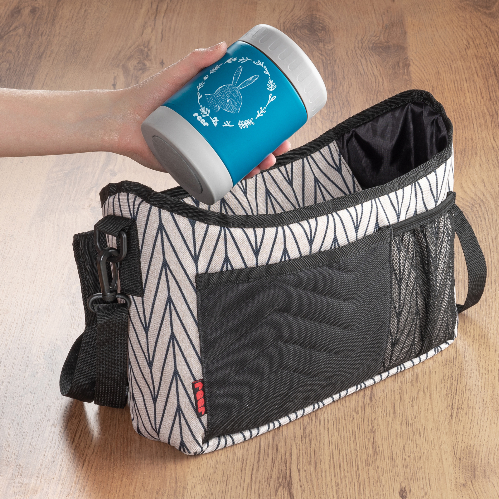 reer-colourdesign-edelstahl-warmhaltebox-petrolblau-300ml-1-r90411-h2Ca REER ColourDesign Edelstahl-Warmhaltebox petrolblau 300ml