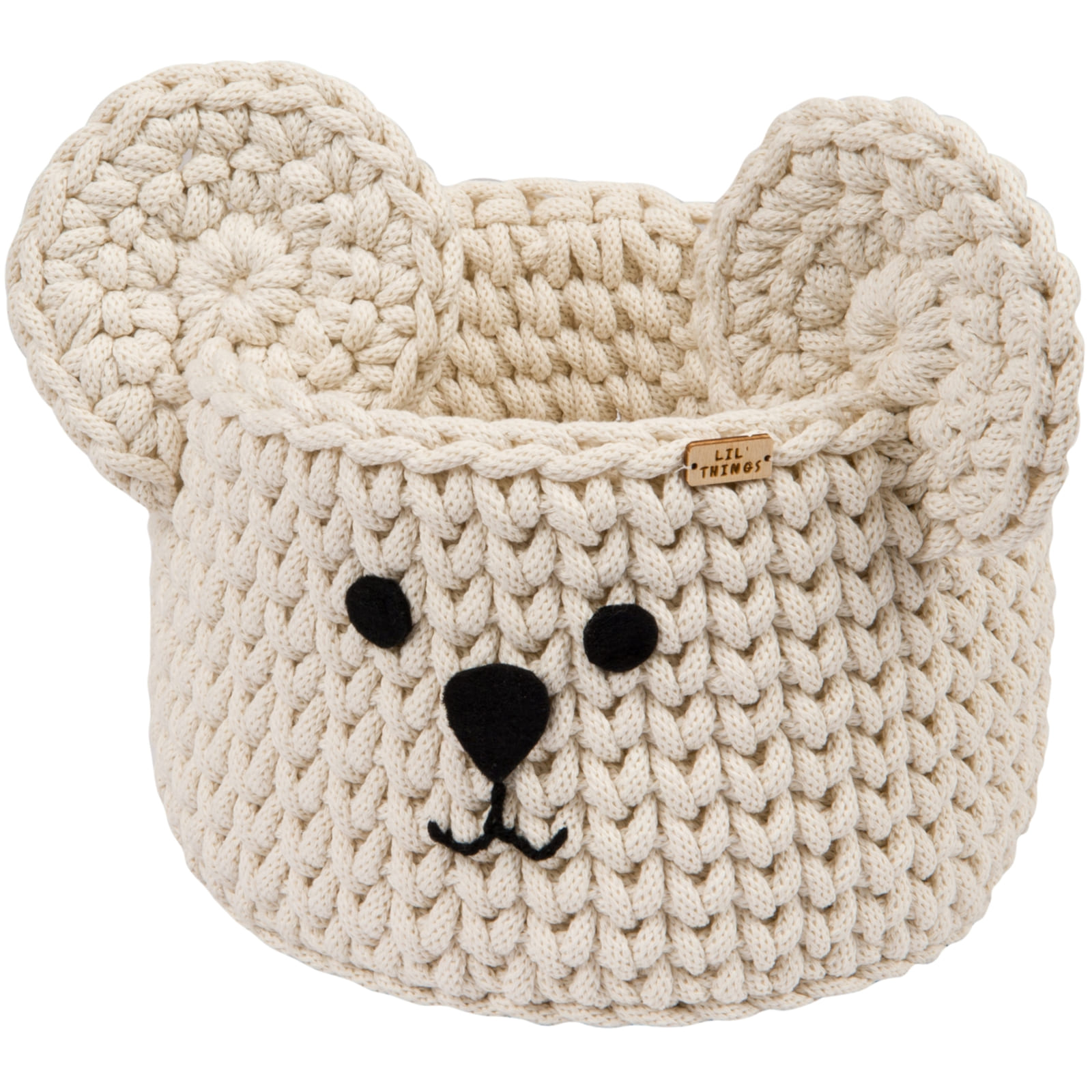 LIL'THINGS Panier ours naturel