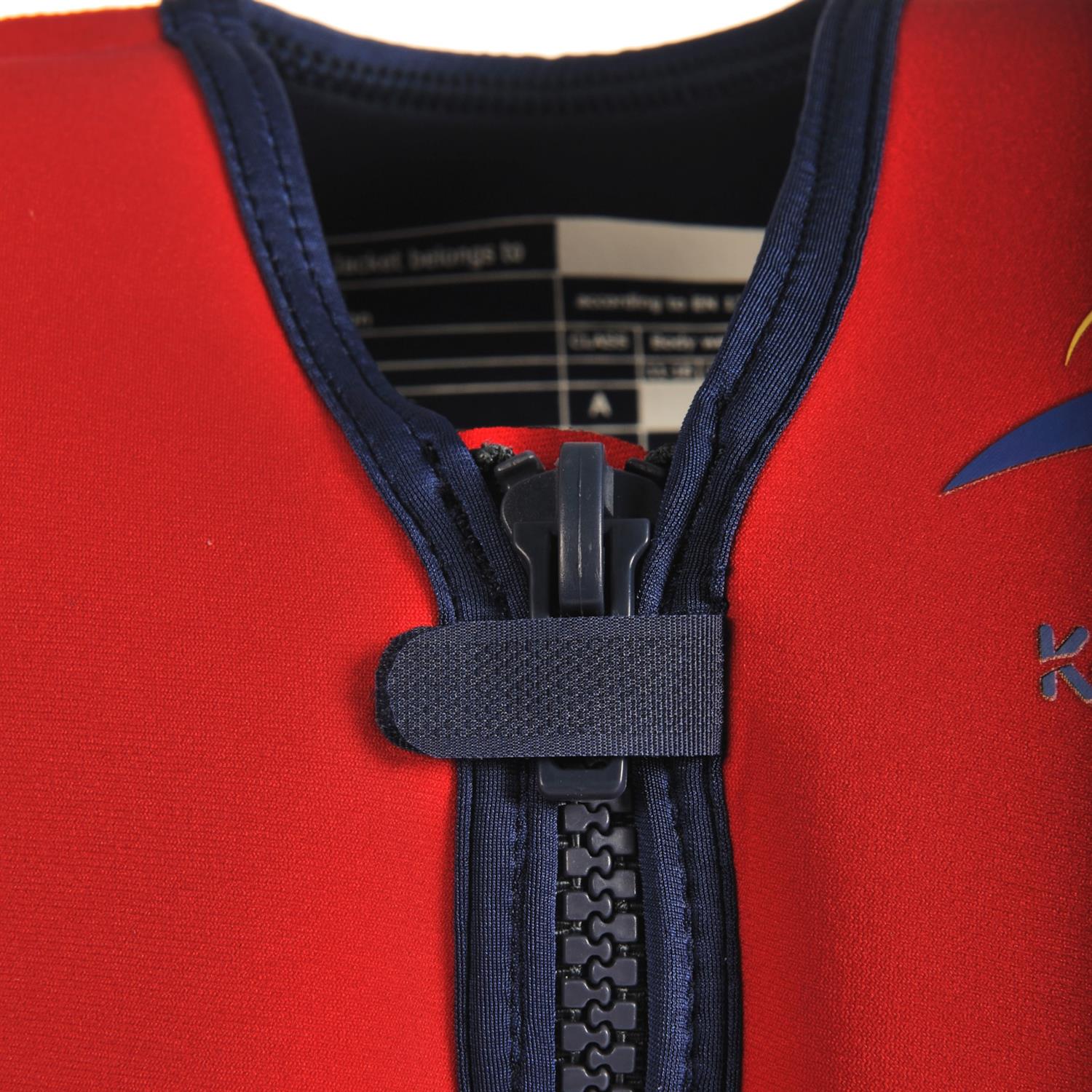 KONFIDENCE Veste de natation pour l'enfant rouge-jaune, 18-36 mois