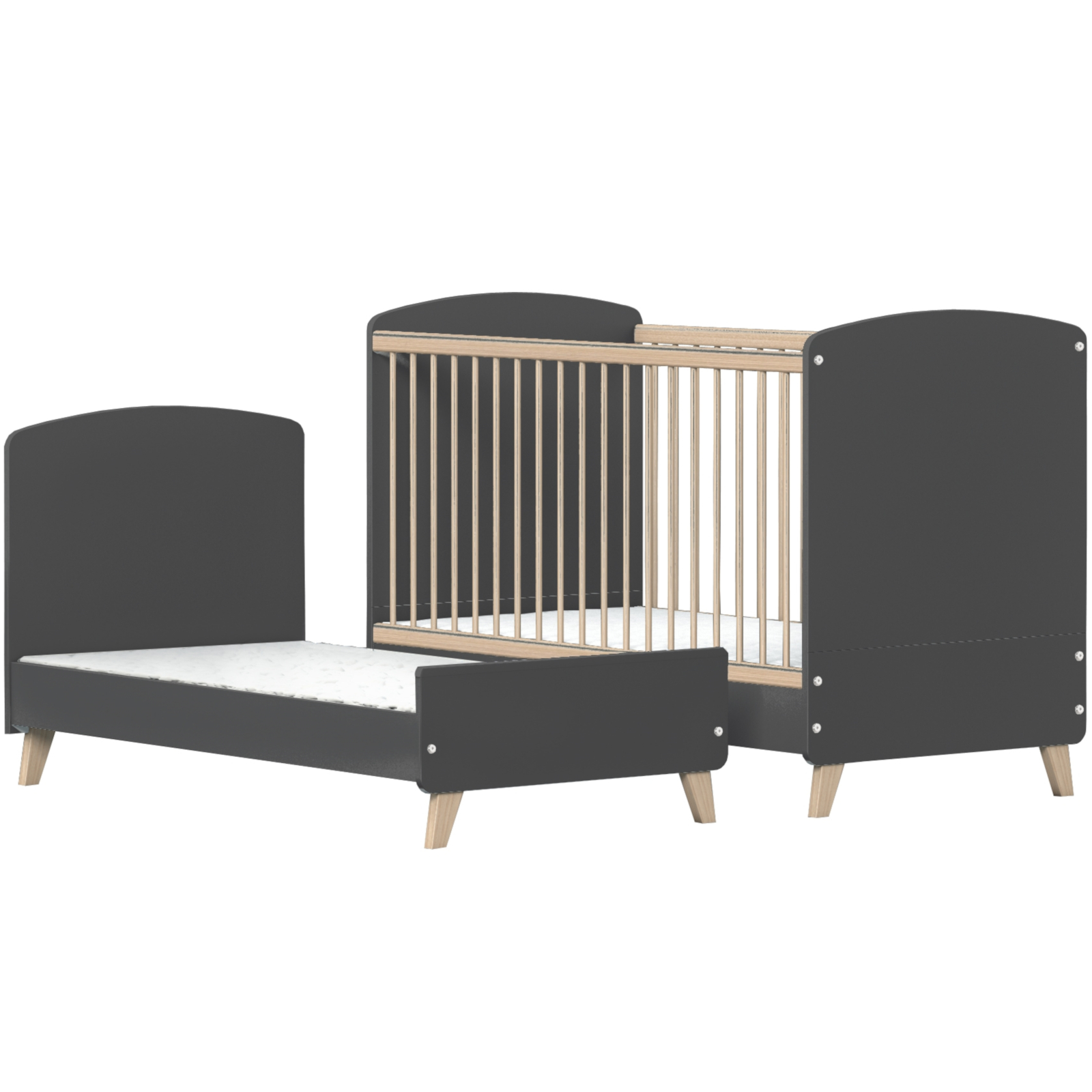 BISAL Colette Lit d'enfant 70x140cm anthracite