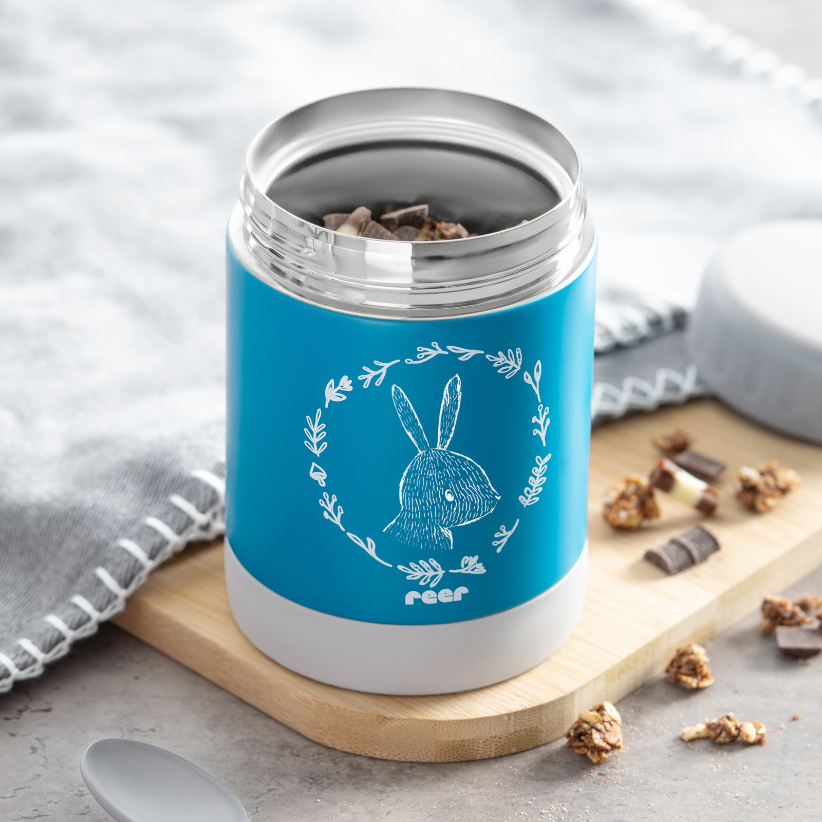 reer-colourdesign-edelstahl-warmhaltebox-petrolblau-300ml-1-r90411-biH0 REER ColourDesign Edelstahl-Warmhaltebox petrolblau 300ml