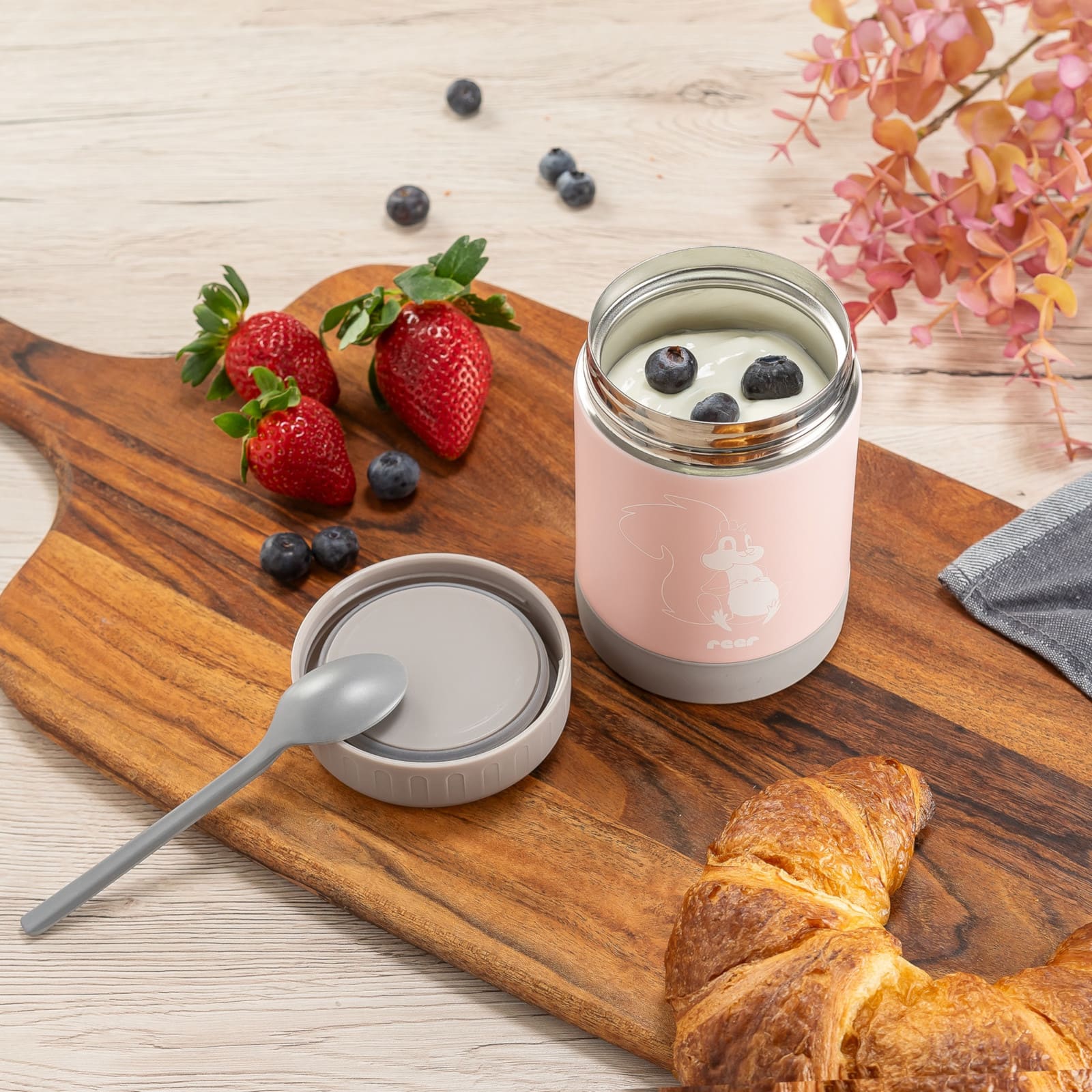REER ColourDesign Edelstahl-Warmhaltebox rosa 300ml REER ColourDesign Edelstahl-Warmhaltebox rosa 300ml